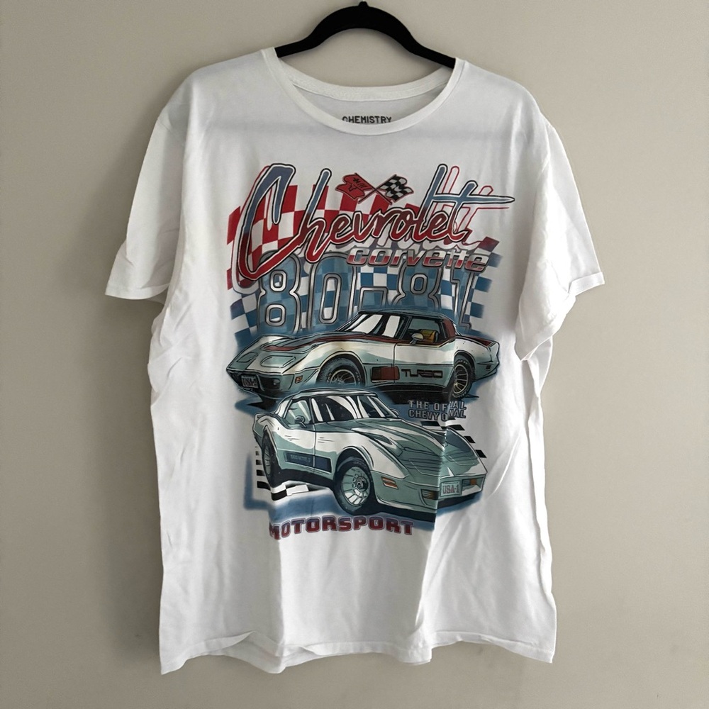 Chemistry White Corvette Graphic Tee